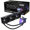 Antec Vortex View 360, 360mm AIO, Intel LGA115X/1200/1700/1851, AMD AM4/AM5, 3x120mm PWM fans, 2000 RPM, 59.23 CFM, ≤28.6 dB(A), aluminum rad - Image 1
