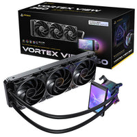 Antec Vortex View 360, 360mm AIO, Intel LGA115X/1200/1700/1851, AMD AM4/AM5, 3x120mm PWM fans, 2000 RPM, 59.23 CFM, ≤28.6 dB(A), aluminum rad - Image 1
