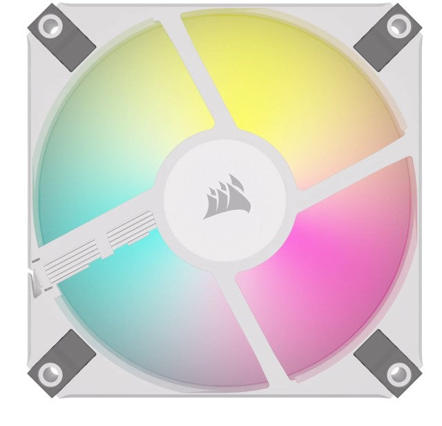 Corsair AF SLIM Series, AF120 RGB SLIM WHITE, 120mmx15mm Fluid Dynamic Bearing RGB PWM Fan, Dual Pack with Lighting Node CORE(LS) - Image 4
