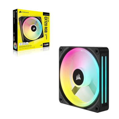 Corsair QX RGB Series, iCUE LINK QX120 RGB, 120mm Magnetic Dome RGB Fan, Expansion Kit - Image 1