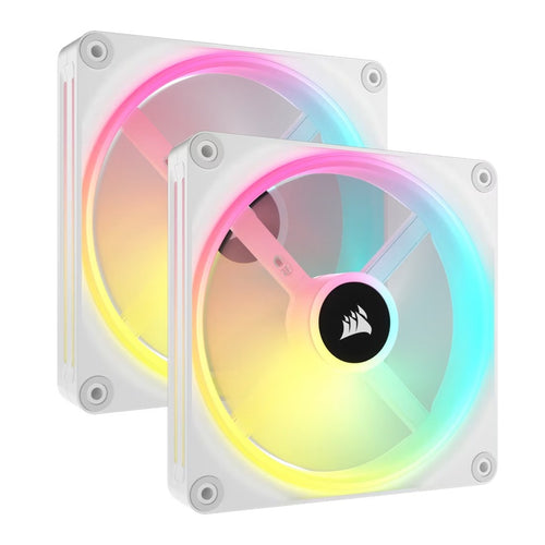 Corsair iCUE LINK QX140 RGB 140mm PWM PC Fans Starter Kit with iCUE LINK System Hub - White, Static Pressure Flow Type, 2000 RPM(LS) - Image 2