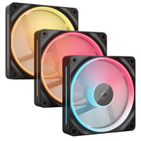 Corsair iCUE LINK LX120-R RGB 120mm PWM Reverse Fans Starter Kit Triple Pack - Black: 66.7CFM, 2400RPM, 37.7dBA, 0.4A, Static Pressure, Magnetic Dome - Image 2