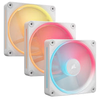 Corsair iCUE LINK LX120-R RGB 120mm PWM Reverse Fans Starter Kit Triple Pack - White: 66.7CFM, 2400RPM, 37.7dBA, 0.4A, Static Pressure, Magnetic Dome - Image 2