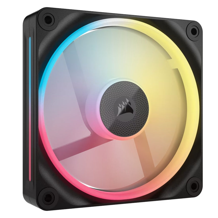 Corsair iCUE LINK LX120‑R RGB 120 mm PWM Reverse Fan Expansion Single Pack – Black: 66.7 CFM, 2400 RPM, 37.7 dBA, 0.4 A,Static Pressure, Magnetic Dome - Image 2