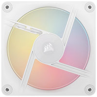 Corsair iCUE LINK LX120‑R RGB 120 mm PWM Reverse Fan Expansion Single Pack – White: 66.7 CFM, 2400 RPM, 37.7 dBA, 0.4 A,Static Pressure, Magnetic Dome - Image 3