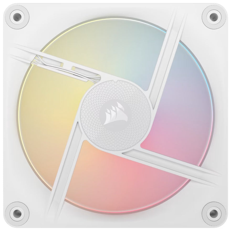 Corsair iCUE LINK LX120‑R RGB 120 mm PWM Reverse Fan Expansion Single Pack – White: 66.7 CFM, 2400 RPM, 37.7 dBA, 0.4 A,Static Pressure, Magnetic Dome - Image 3