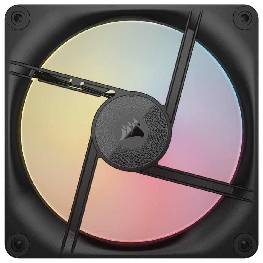 Corsair iCUE LINK LX140-R RGB 140mm PWM Reverse Fan Expansion Single Pack - Black: 90.6 CFM, 2000 RPM, 38.3 dBA, 0.45A, Static Pressure, Magnetic Dome - Image 3