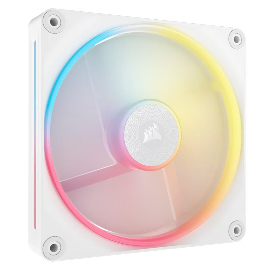 Corsair iCUE LINK LX140-R RGB 140mm PWM Reverse Fan Expansion Single Pack - White: 90.6 CFM, 2000 RPM, 38.3 dBA, 0.45A, Static Pressure, Magnetic Dome - Image 2