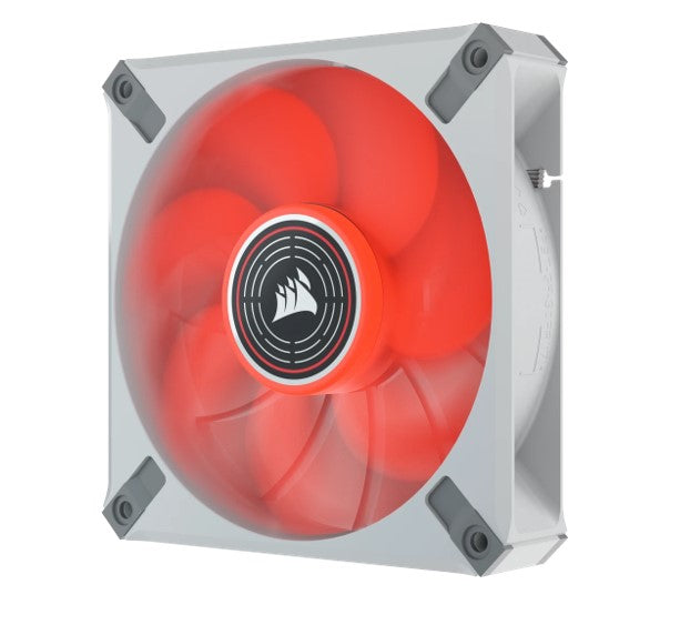 Corsair ML ELITE Series, ML120 LED ELITE WHITE, 120mm Magnetic Levitation Red LED Fan with AirGuide, Single Pack(LS) - Image 2
