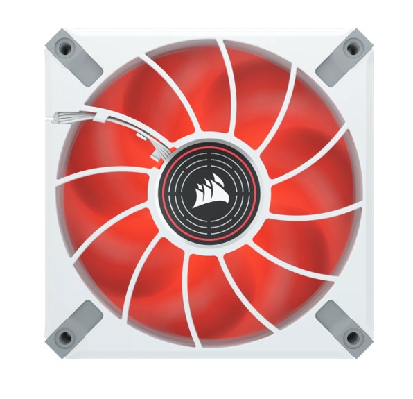 Corsair ML ELITE Series, ML120 LED ELITE WHITE, 120mm Magnetic Levitation Red LED Fan with AirGuide, Single Pack(LS) - Image 4