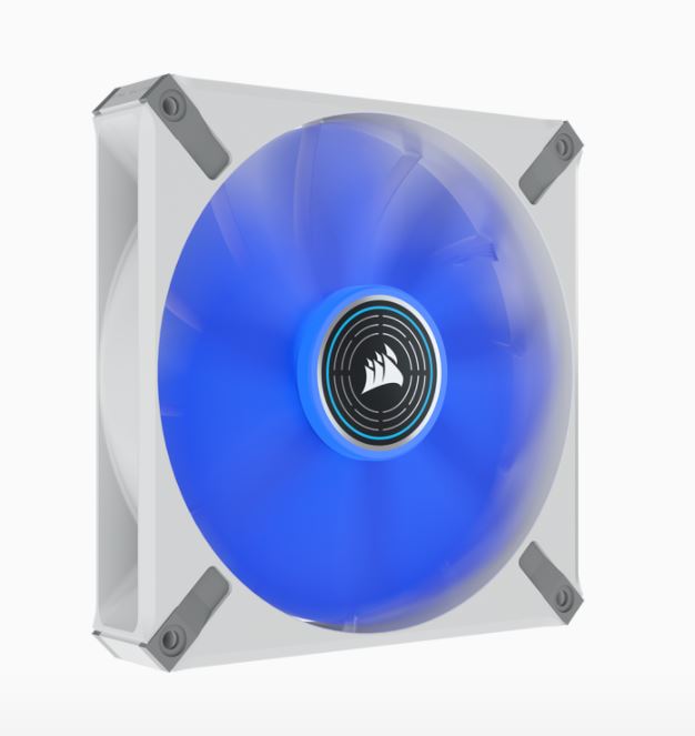 Corsair ML ELITE Series, ML140 LED ELITE WHITE, 140mm Magnetic Levitation Blue LED Fan with AirGuide, Single Pack(LS) - Image 5