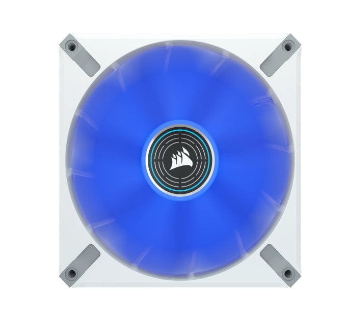 Corsair ML ELITE Series, ML140 LED ELITE WHITE, 140mm Magnetic Levitation Blue LED Fan with AirGuide, Single Pack(LS) - Image 3