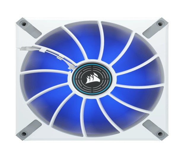 Corsair ML ELITE Series, ML140 LED ELITE WHITE, 140mm Magnetic Levitation Blue LED Fan with AirGuide, Single Pack(LS) - Image 4
