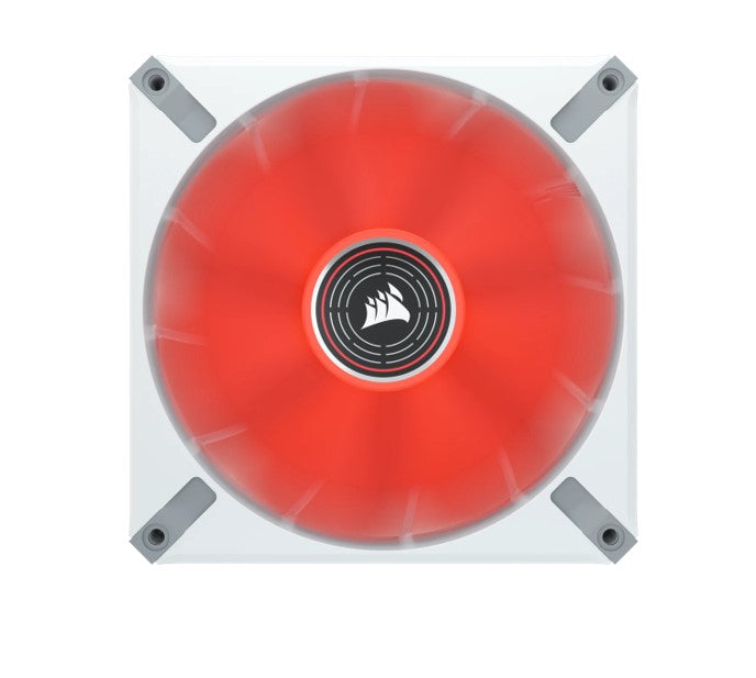 Corsair ML ELITE Series, ML140 LED ELITE WHITE, 140mm Magnetic Levitation Red LED Fan with AirGuide, Single Pack(LS) - Image 2