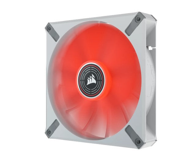 Corsair ML ELITE Series, ML140 LED ELITE WHITE, 140mm Magnetic Levitation Red LED Fan with AirGuide, Single Pack(LS) - Image 3