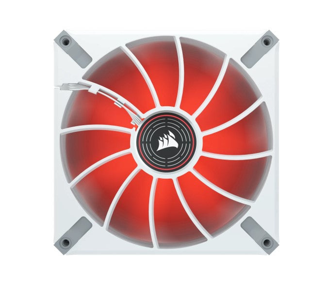 Corsair ML ELITE Series, ML140 LED ELITE WHITE, 140mm Magnetic Levitation Red LED Fan with AirGuide, Single Pack(LS) - Image 4