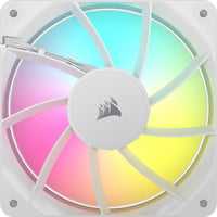 Corsair RS120 ARGB 120mm PWM Fan - Single Pack - White: 72.8 CFM, 2100 RPM, 36 dBA, 0.4A, RGB lighting, Static Pressure, Magnetic Dome Bearing - Image 4