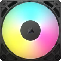 Corsair RS120 ARGB 120mm PWM Fans - Triple Pack - Black: 72.8 CFM, 2100 RPM, 36 dBA, 0.4A, RGB lighting, Static Pressure, Magnetic Dome Bearing - Image 2