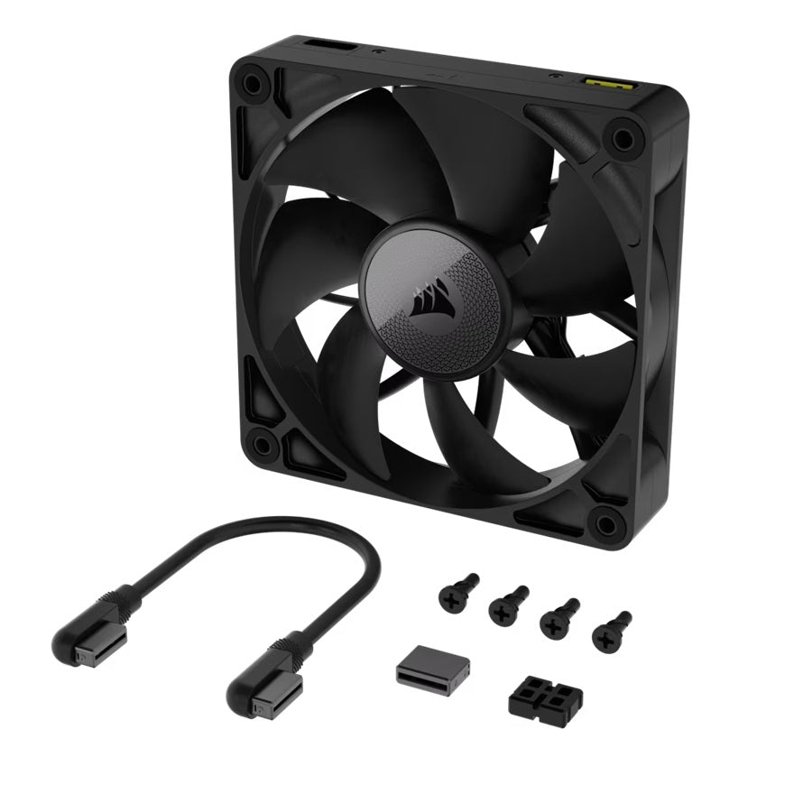 Corsair RX120 iCUE LINK PWM Single Fan Expansion. Black Fan - Glass fiber-reinforced LCP fan blades - Image 3