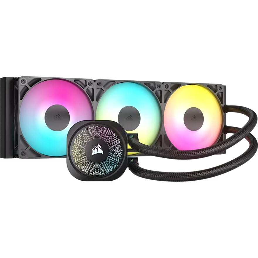 Corsair NAUTILUS 360 RS ARGB Liquid CPU Cooler, Aluminum Rad, Copper Cold Plate, PWM Fan Control, 1700 RPM, 360mm rad, 450mm Tubing, 3x Fans - Image 2