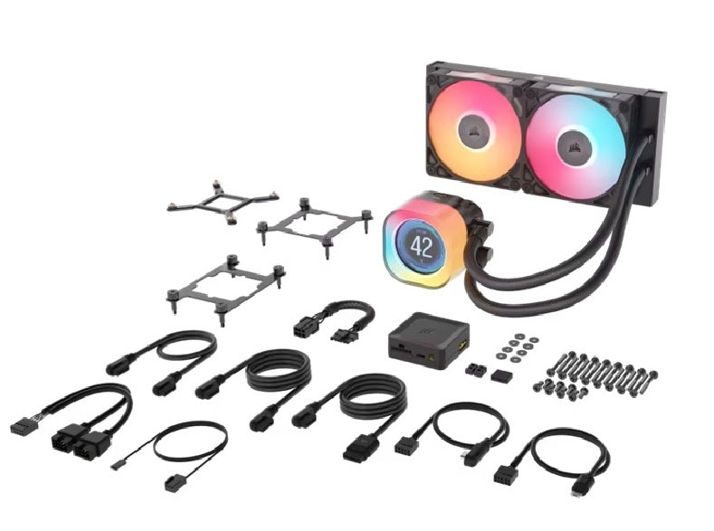 Corsair iCUE LINK TITAN 240 RX LCD Liquid CPU Cooler - Black: 73.5 CFM, 2100 RPM, 36 dBA, Aluminum Radiator, Copper Cold Plate, Intel/AMD Support - Image 3