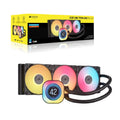 Corsair iCUE LINK TITAN 360 RX LCD Liquid CPU Cooler - Black: 73.5 CFM, 2100 RPM, 36 dBA, Aluminum Radiator, Copper Cold Plate, Intel/AMD Support - Image 1