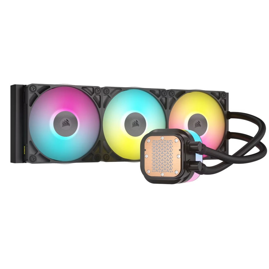 Corsair iCUE LINK TITAN 360 RX RGB AIO Liquid CPU Cooler - Black, 73.5 CFM, 2100 RPM, Aluminum Radiator, Copper Cold Plate, Intel/AMD Support - Image 3