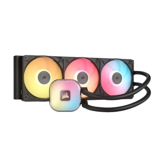 CORSAIR iCUE LINK TITAN II 360 RX RGB - Black, 360mm AIO, FlowDrive Gen 2, RX II Fan, RGB, Copper Coldplate, AM5/AM4, LGA1851/1700 - Image 1