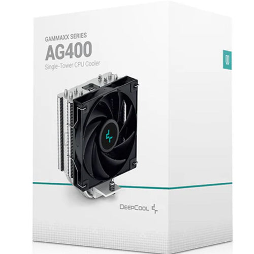DeepCool AG400 CPU Cooler 4 Heat Pipes, 120mm PWM Fan, Intel LGA1851/1700/1200/115X AMD AM5/AM4 - Image 1