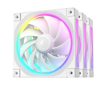 DeepCool FL12 3IN1 WH (3-Pack) 120mm Unique ARGB Fans, Low Noise, 4-pin PWM, Fluid Dynamic Bearing, Addressable RGB LED - Image 2