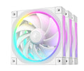 DeepCool FL12 3IN1 WH (3-Pack) 120mm Unique ARGB Fans, Low Noise, 4-pin PWM, Fluid Dynamic Bearing, Addressable RGB LED - Image 1