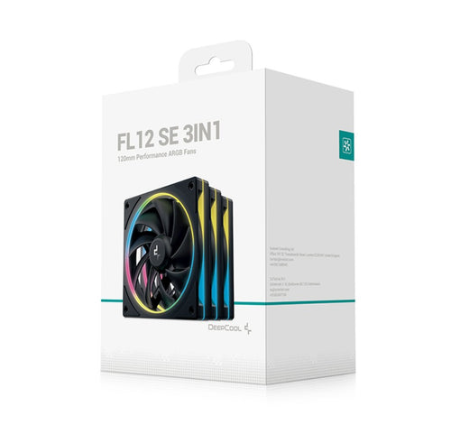 DeepCool FL12 SE 3 Pack 120mm Performance ARGB Fans , Hydro Bearing 120×120×25 mm(L×W×H) - Image 2