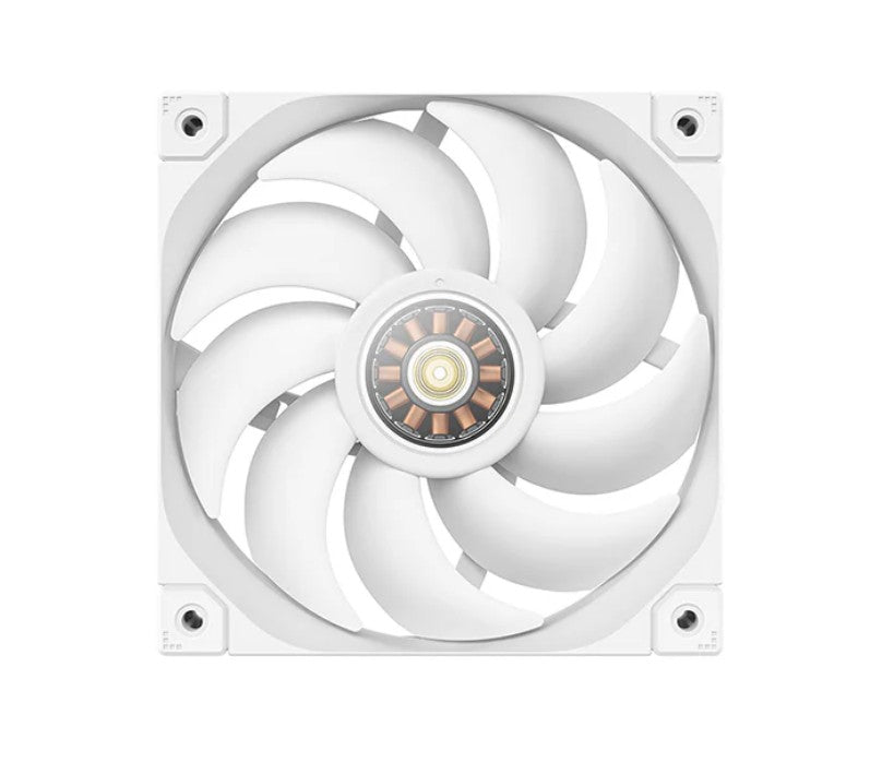 DeepCool FL12 White 120mm Unique ARGB Fans, Low Noise, 4-pin PWM, Fluid Dynamic Bearing, Addressable RGB LED - Image 1