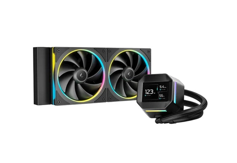 DeepCool LM240 ARGB Liquid Cooler With Mini LCD Screen IntelLGA1851/1700/1200/1151/1150/1155 AMDAM5/AM4 - Image 1