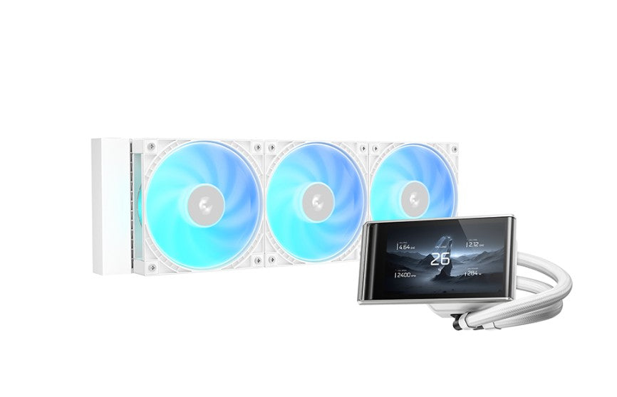 DeepCool LT360 VISION ARGB WH Liquid Coole 4.5 Ultrawide LCD Screen, Adjustable Viewing Angle, IntelLGA1851/1700/1200/1151/1150/1155 AMDAM5/AM4 - Image 1