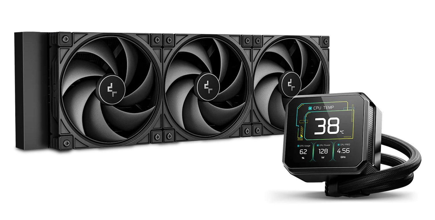 DeepCool SPARTACUS 360 Fully Customisable 6th Gen Liquid Cooler with Silent Ring Fans， 3.4" LCD - Image 1
