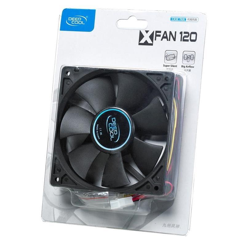 DeepCool XFAN 120 120mm Hydro Bearing Case Fan 3 Pin / Molex Connector, Black Stealth Appearance, Ideal for System Builds, Low RPM 26dB LS - Image 4