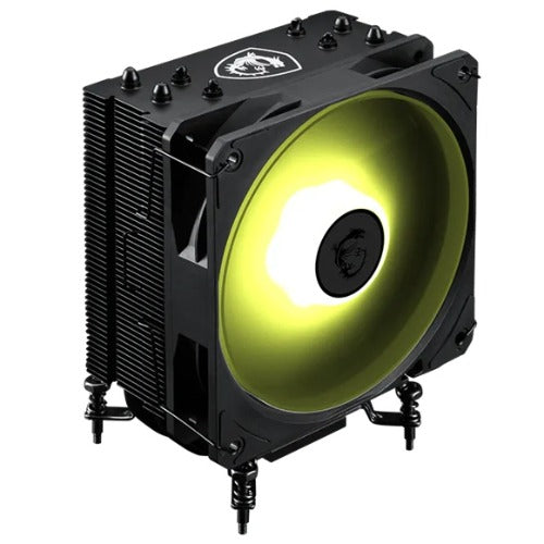 MSI MAG COREFROZR AA13 - BLK – 120×120×25mm, 2070RPM, 62.6CFM, 30.1dBA, 4×Ø6mm, 152×121×94.5mm, ARGB, AM4/AM5, LGA1700/1851, PWM, 40Khrs, 1.44W - Image 1