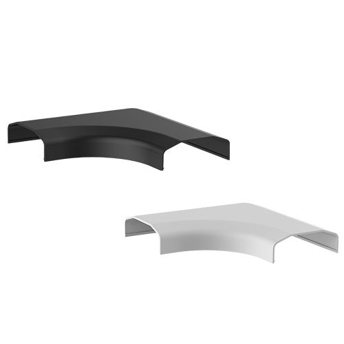 Brateck Plastic Cable Cover Joint L Shape Material:ABS Dimensions 127x127x21.5mm - White (LS) - Image 2