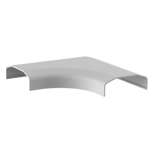 Brateck Plastic Cable Cover Joint L Shape Material:ABS Dimensions 127x127x21.5mm - White (LS) - Image 4