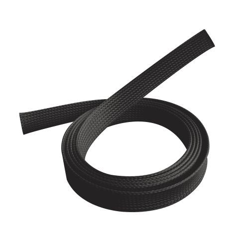 Brateck Braided Cable Sock (20mm/0.79" Width)  Material Polyester Dimensions1000x20mm -- Black (LS) - Image 1