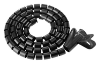 Brateck 15mm/0.59" Diameter Coiled Tube Cable Sleeve Material Polyethylene(PE) Dimensions 1000x15mm - Black(LS) - Image 1