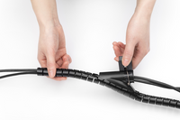 Brateck 15mm/0.59" Diameter Coiled Tube Cable Sleeve Material Polyethylene(PE) Dimensions 1000x15mm - Black(LS) - Image 2