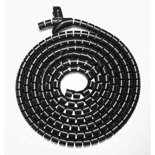 Brateck 30mm/1.2" Diameter Coiled Tube Cable Sleeve   Material Polyethylene(PE) Dimensions 1000x30mm -Black(LS) - Image 1