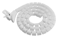 Brateck 30mm/1.2" Diameter Coiled Tube Cable Sleeve   Material Polyethylene(PE) Dimensions 1000x30mm - White (LS) - Image 2