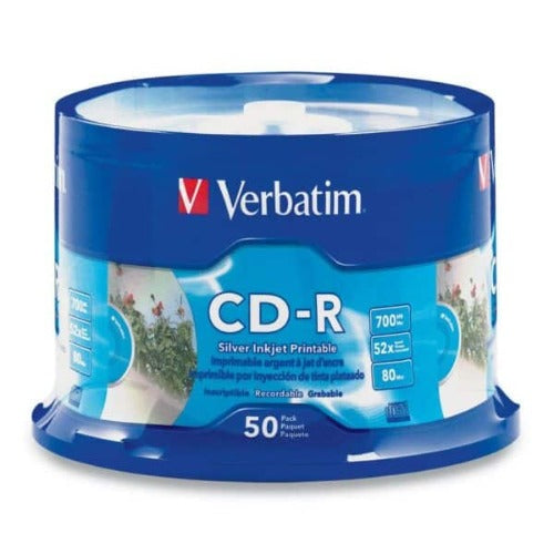 Verbatim CD-R 700MB 50Pk White InkJet 52x Superior ink absorption on high-resolution 5,760 DPI printers - Image 2