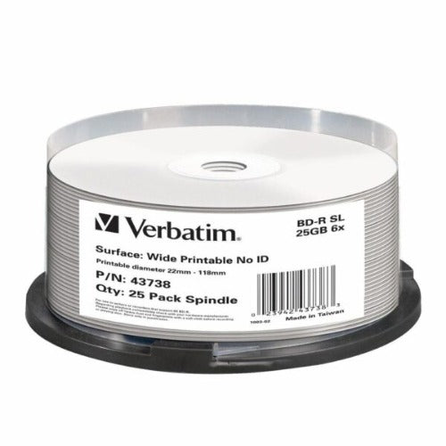 Verbatim Blu-Ray BD-R 25pk 25GB, 6x, Spindle - Image 1