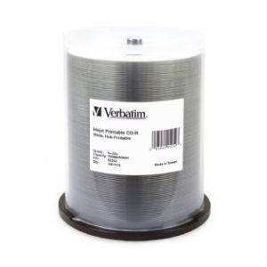 Verbatim CD-R 700MB 100Pk White Wide InkJet 52x Ideal for full-surface, edge-to-edge printing - Image 2