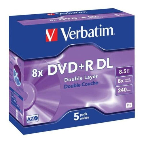 Verbatim DVD+R DL 8.5GB 25Pk White Wide Inkjet 8x - Image 1