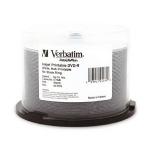 Verbatim DVD-R 4.7GB 50Pk White Wide Inkjet 16x - Image 2